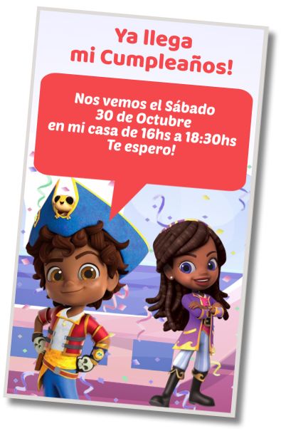 Invitación de cumpleaños personalizada gratis Fiesta de Videojuegos Santiago de los mares