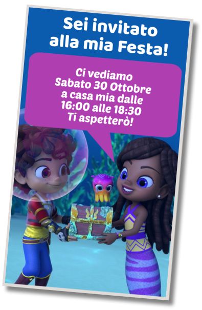 Invito Compleanno Festa in Piscina Santiago dei Mari
