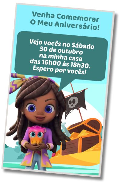 Convite de aniversário personalizado gratuito Aniversário Spa Santiago dos Mares