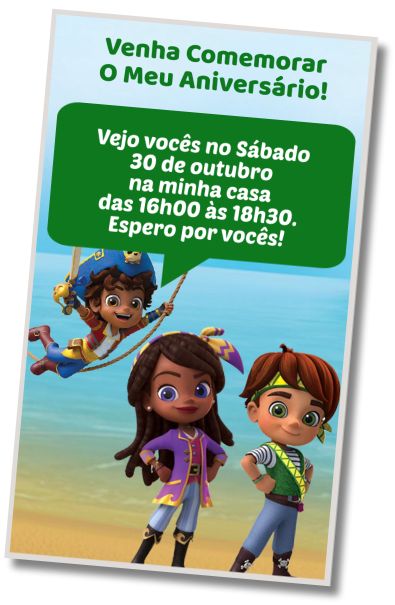 Convite de aniversário personalizado gratuito Festa de Karaokê Santiago de los Mares