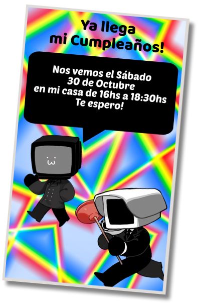 Invitación de cumpleaños personalizada gratis Cumpleaños Sorpresa Skibidi Toilet