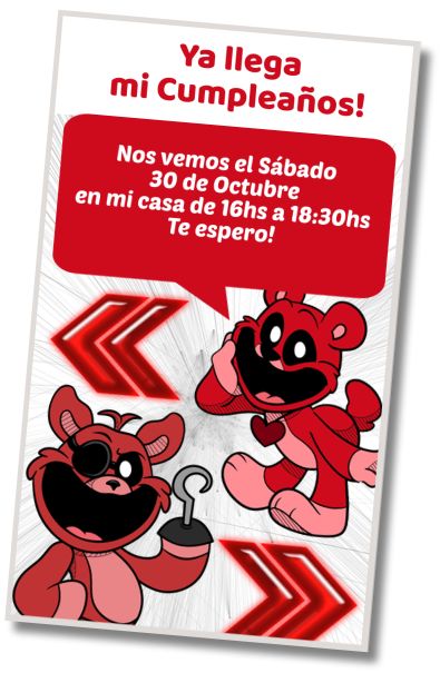 Invitación de cumpleaños personalizada gratis Fiesta de Videojuegos Smiling Critters