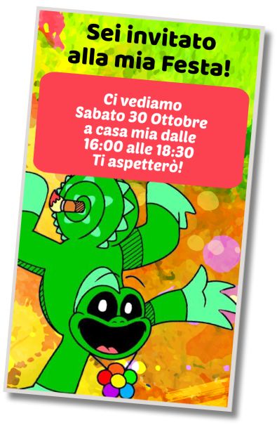 Invito di compleanno personalizzato gratuito Compleanno di Creature Sorridenti