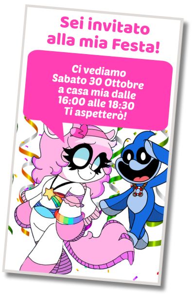 Invito di compleanno personalizzato gratis Compleanno a tema Animali Sorridenti