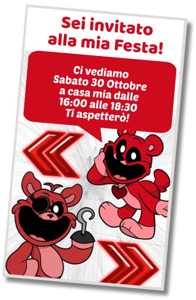 Invito di compleanno personalizzato gratis Festa del Videogioco Smiling Critters