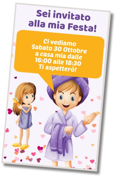 Invito di compleanno personalizzato gratis Auguri di Compleanno per il giorno della Spa
