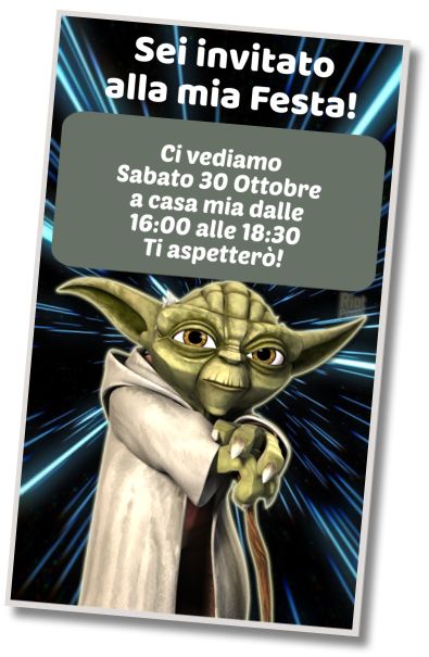 Invito di compleanno personalizzato gratis Pigiama party di Star Wars