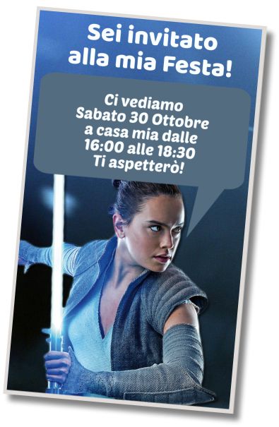 Invito di compleanno personalizzato gratis Compleanno virtuale in stile Star Wars