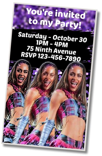 Free personalized birthday invitation Tini Stoessel Spa Birthday