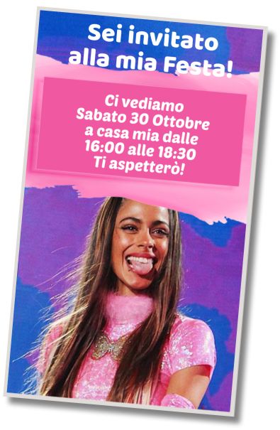 Invito di compleanno personalizzato gratis Festa Pigiama Tini
