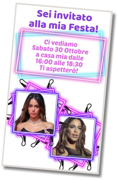 Invito di compleanno personalizzato gratis Festa in Maschera Tini