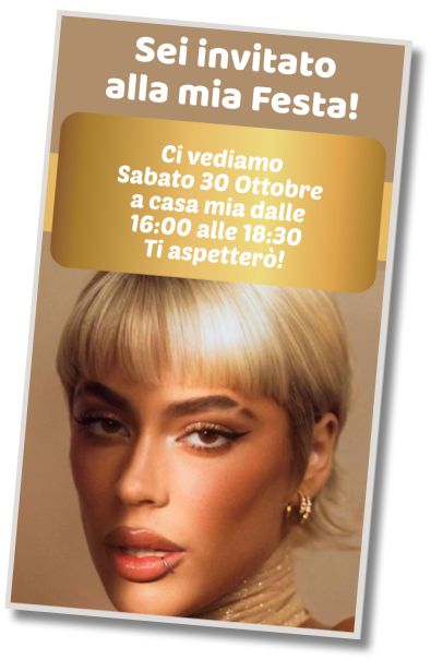 Invito di compleanno personalizzato gratis Buon Compleanno Tini
