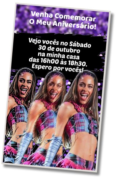 Convite de aniversário personalizado grátis Aniversário Spa Tini Stoessel