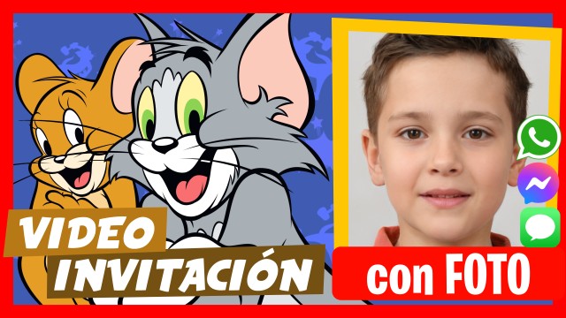 Hacer Video Invitación Tom y Jerry