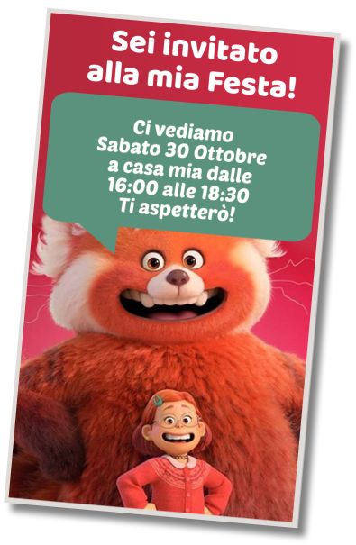 Invito Compleanno Festa in Costume Red Film