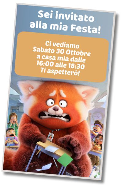Invito Compleanno Festa di Compleanno Turning Red
