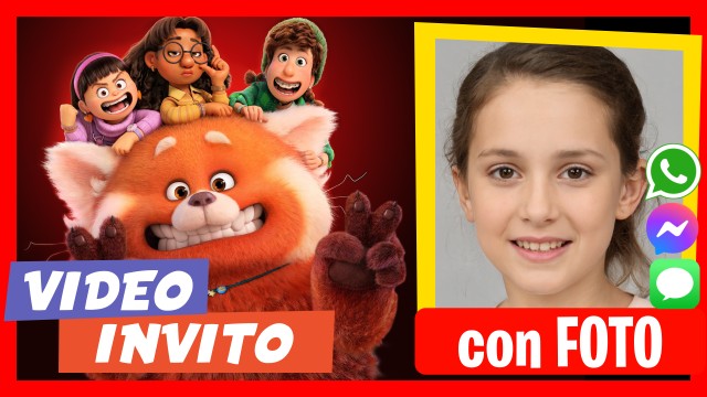 Crea Video Invito Turning Red