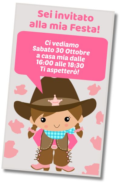 Invito di compleanno personalizzato gratis Compleanno Spa Cowgirl