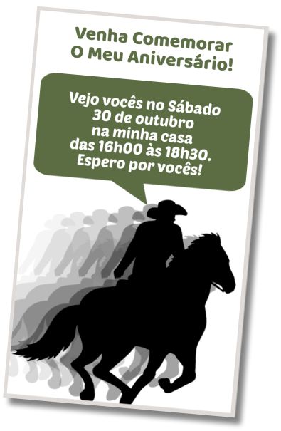 Convite de aniversário personalizado grátis Cavalos para Festa na Piscina