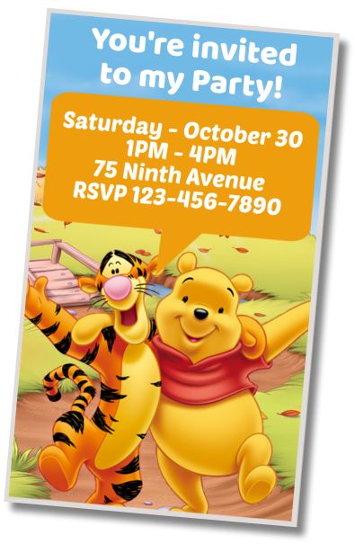 Make Virtual Invitation Winnie the Pooh Celebration