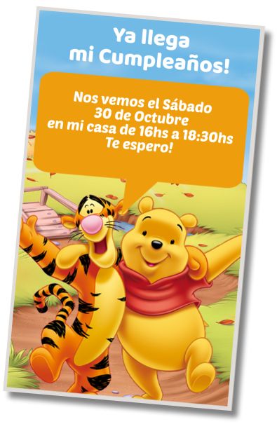 Hacer Invitación Virtual Celebración Winnie the Pooh