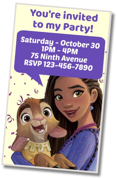 Free personalized birthday invitation Wish Birthday Party