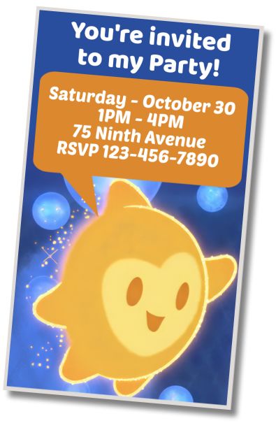 Free personalized birthday invitation Wish Themed Birthday