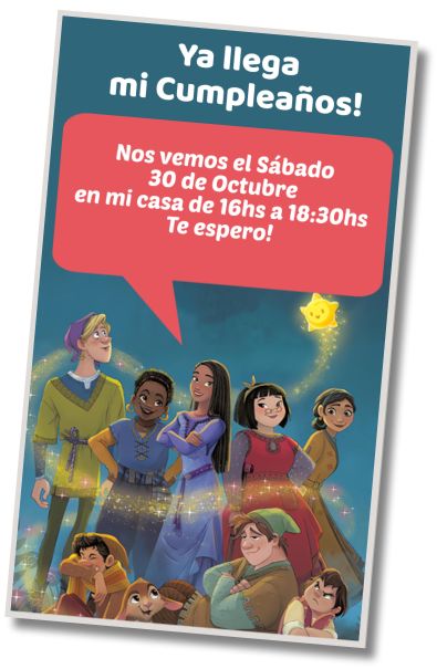 Invitación de cumpleaños personalizada gratis Wish Fiesta de Disfraces