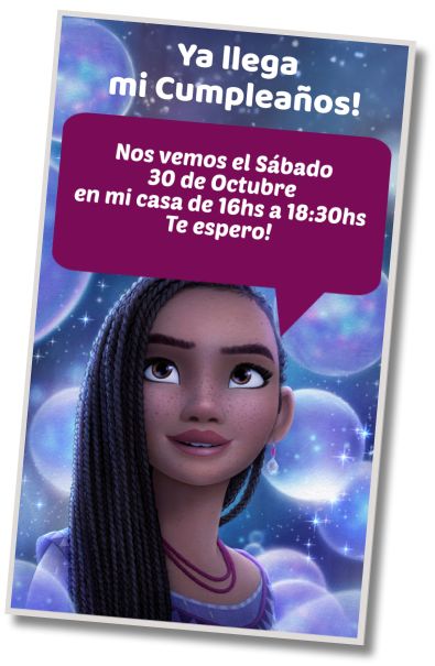 Invitación de cumpleaños personalizada gratis Saludo de Cumpleaños Wish