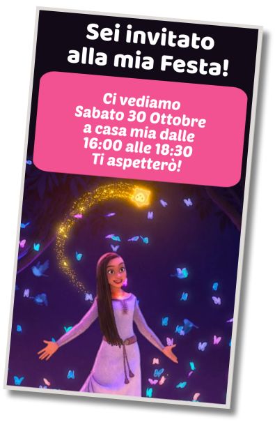Invito Compleanno Pigiama Party WISH