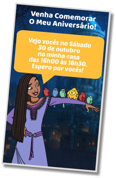 Convite de aniversário personalizado gratuito Aniversário Wish