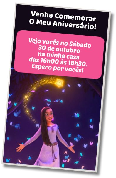 Convite de aniversário personalizado gratuito Wish Festa do Pijama