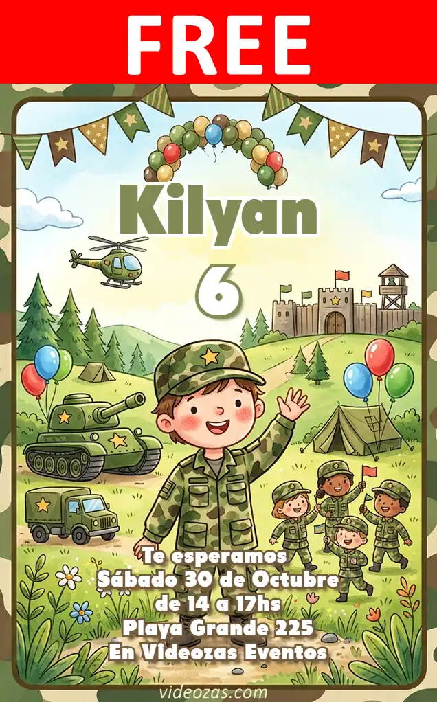 Free Army Military Invitation | Editable and Customizable | Easy and Fast | Make Online Now!