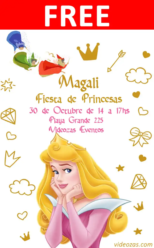 Free personalized birthday invitation aurora 01