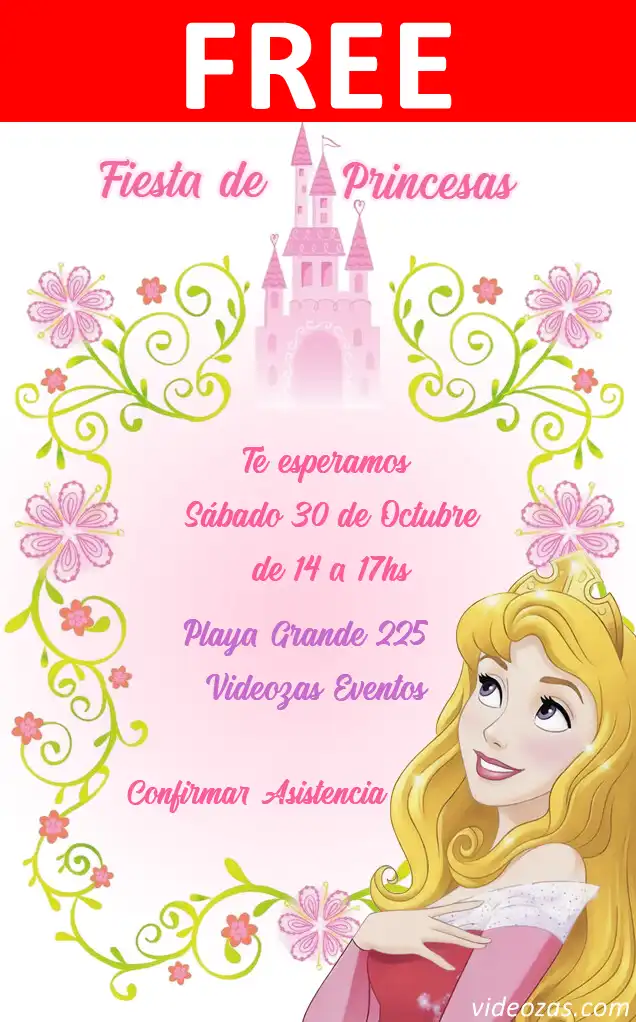 Free personalized birthday invitation aurora 03