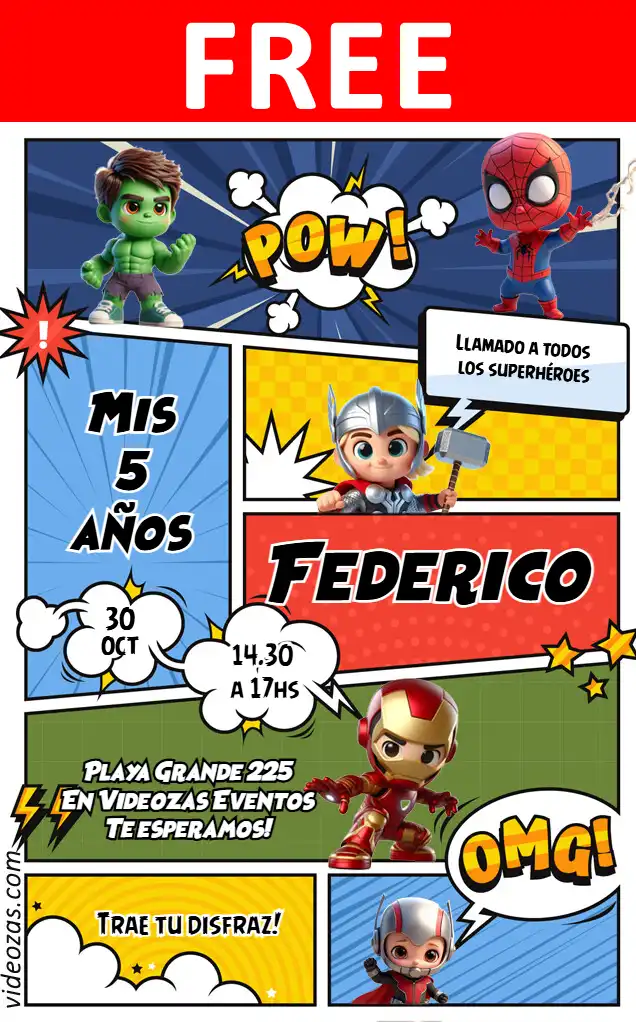 Free personalized birthday invitation baby_hero 02