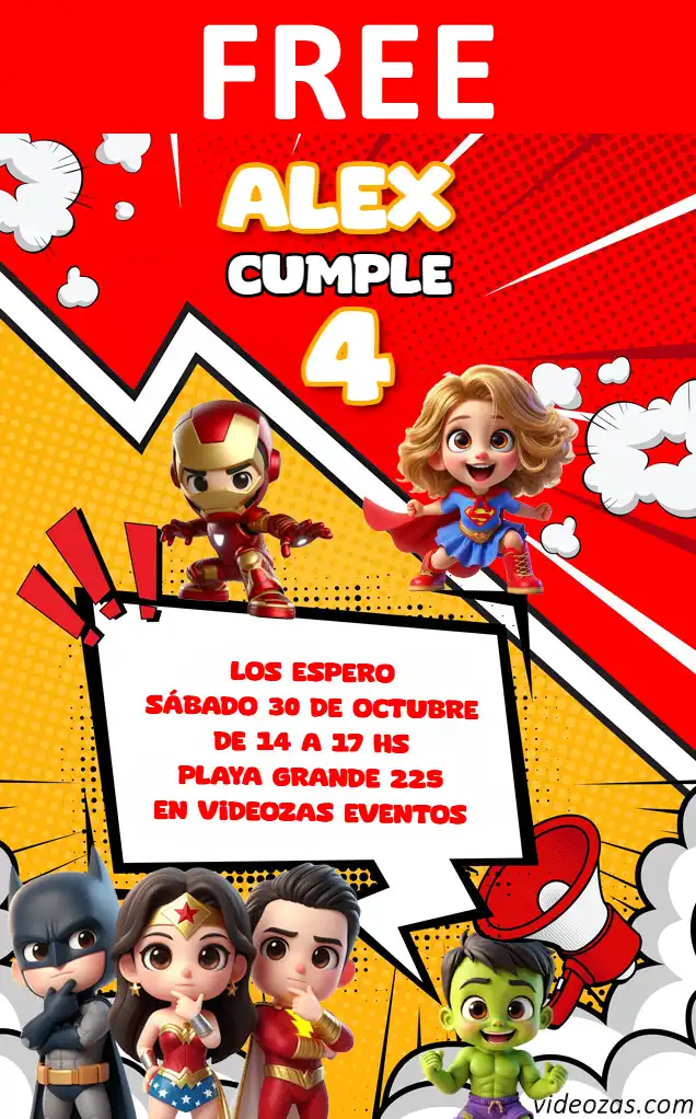 Free personalized birthday invitation baby_hero 03