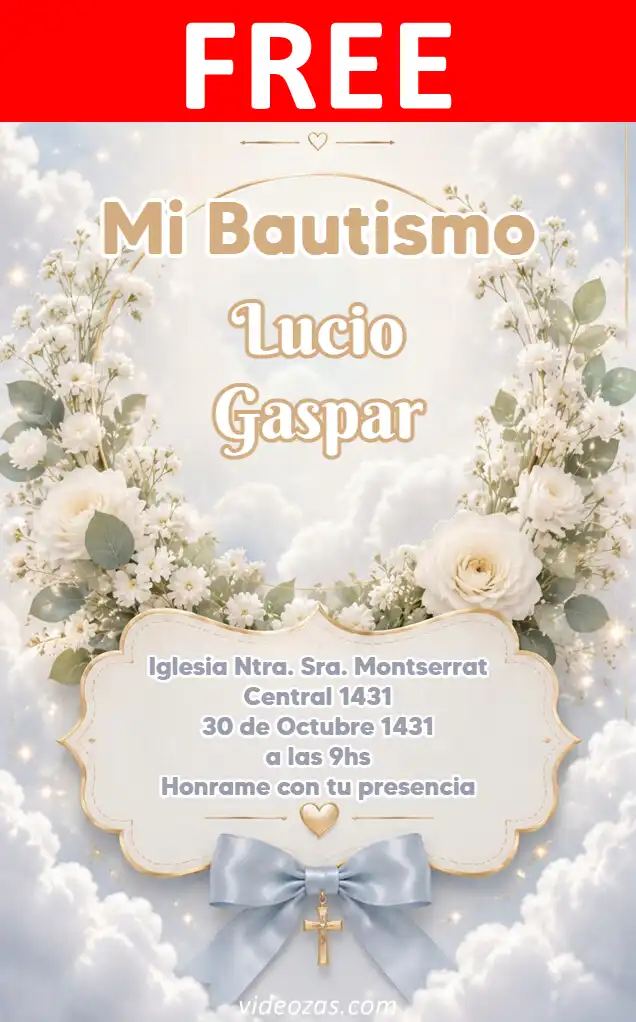 Free personalized birthday invitation bautismo 03