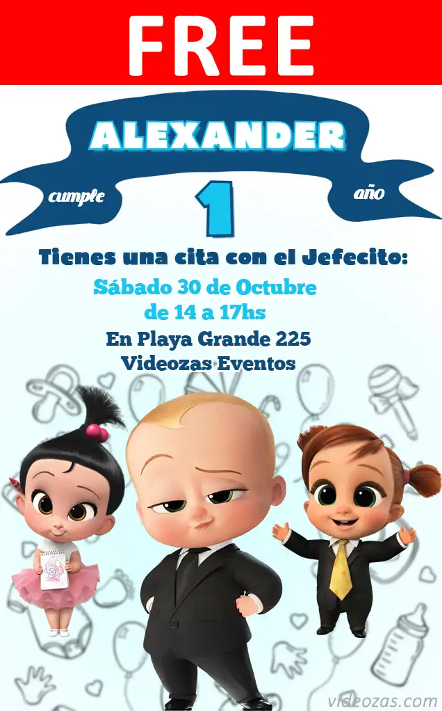 Free personalized birthday invitation bebe_jefe 01