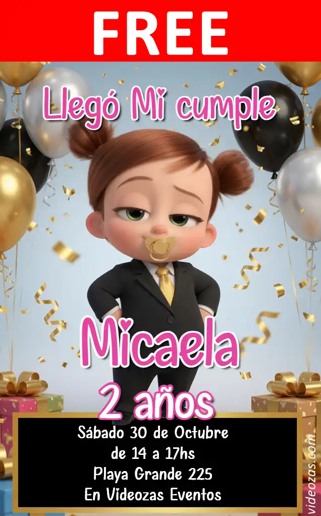 Free personalized birthday invitation bebe_jefe 06