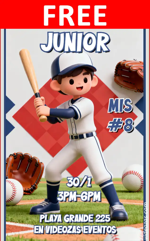 Free personalized birthday invitation beisbol 02