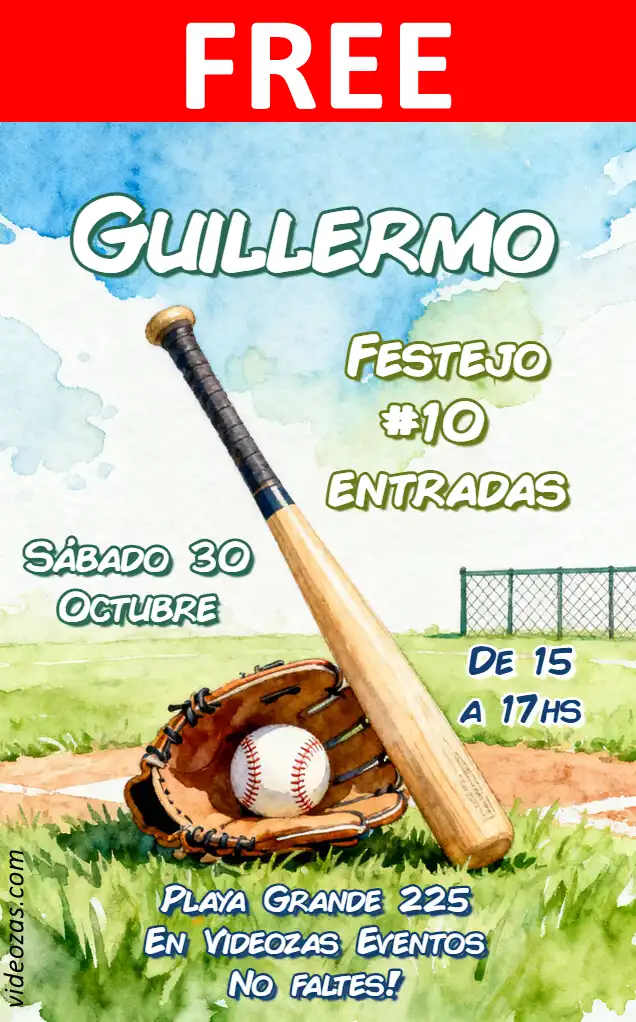 Free Baseball Invitation | Editable and Customizable | Easy and Fast | Make Online Now!