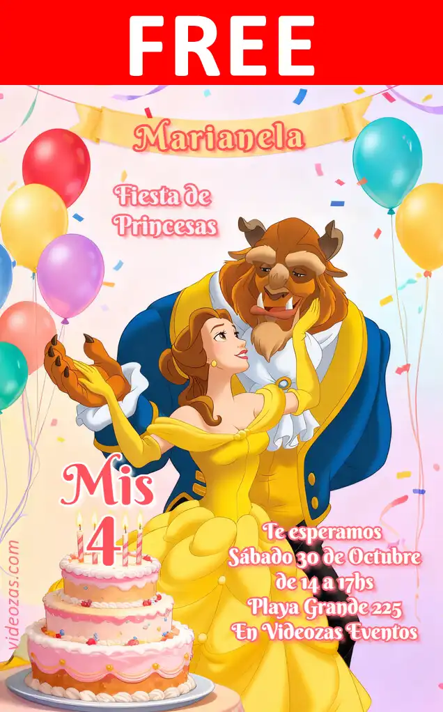 Free personalized birthday invitation bellaybestia 01