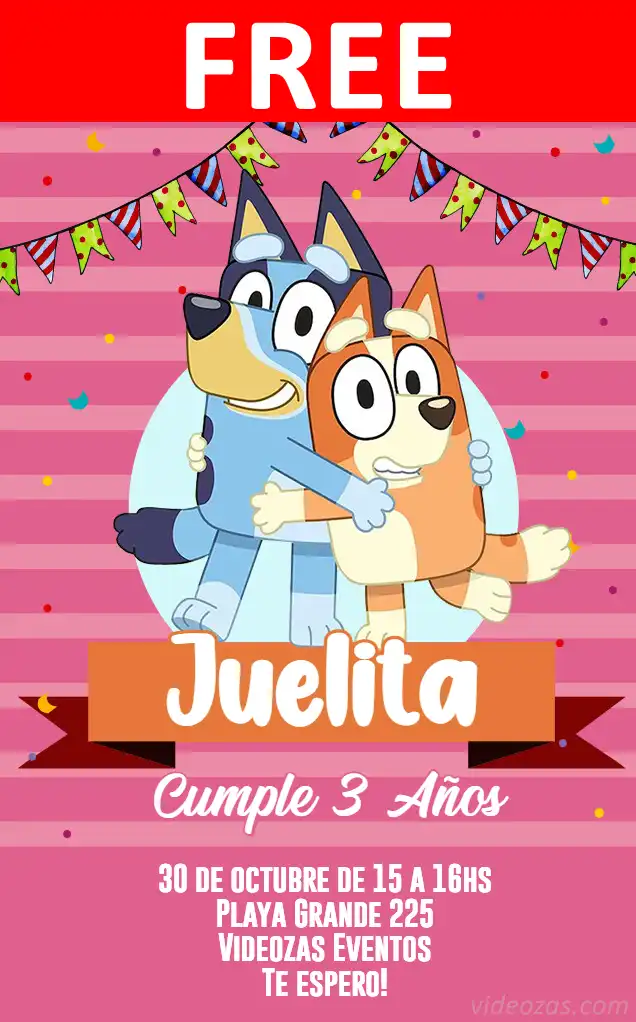 Free personalized birthday invitation bluey_bingo 02