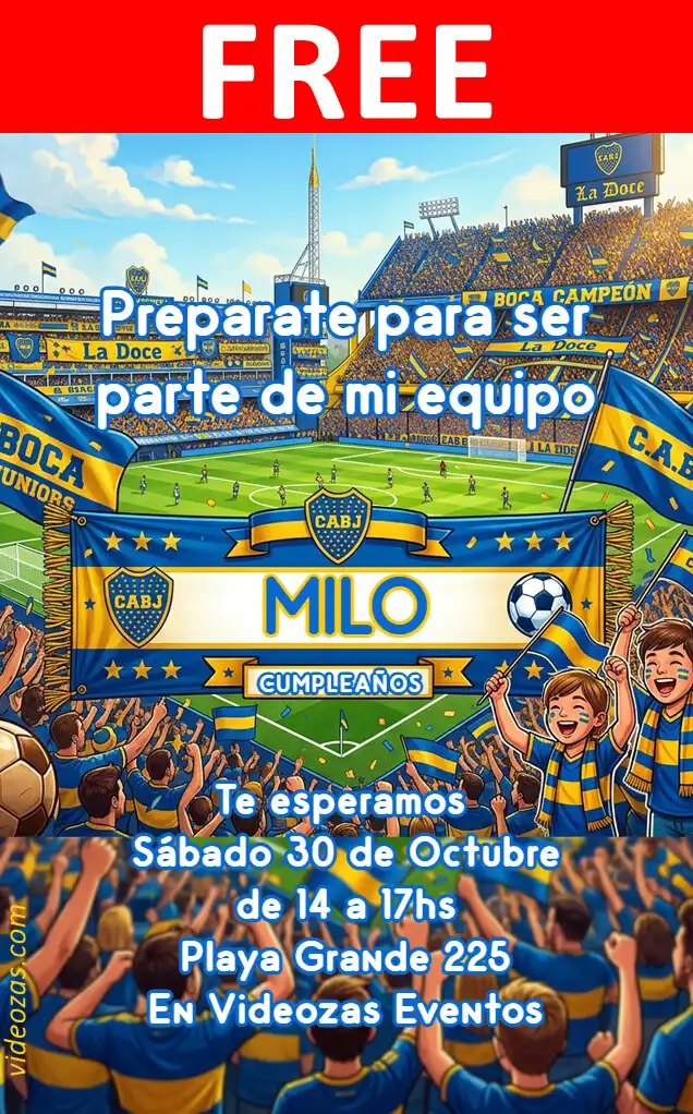 Free Boca Juniors Invitation | Editable and Customizable | Easy and Fast | Make Online Now!