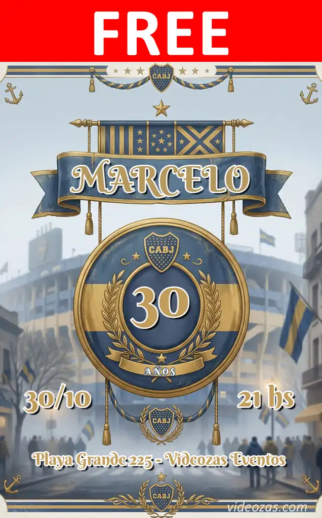Free Boca Juniors Invitation | Editable and Customizable | Easy and Fast | Make Online Now!