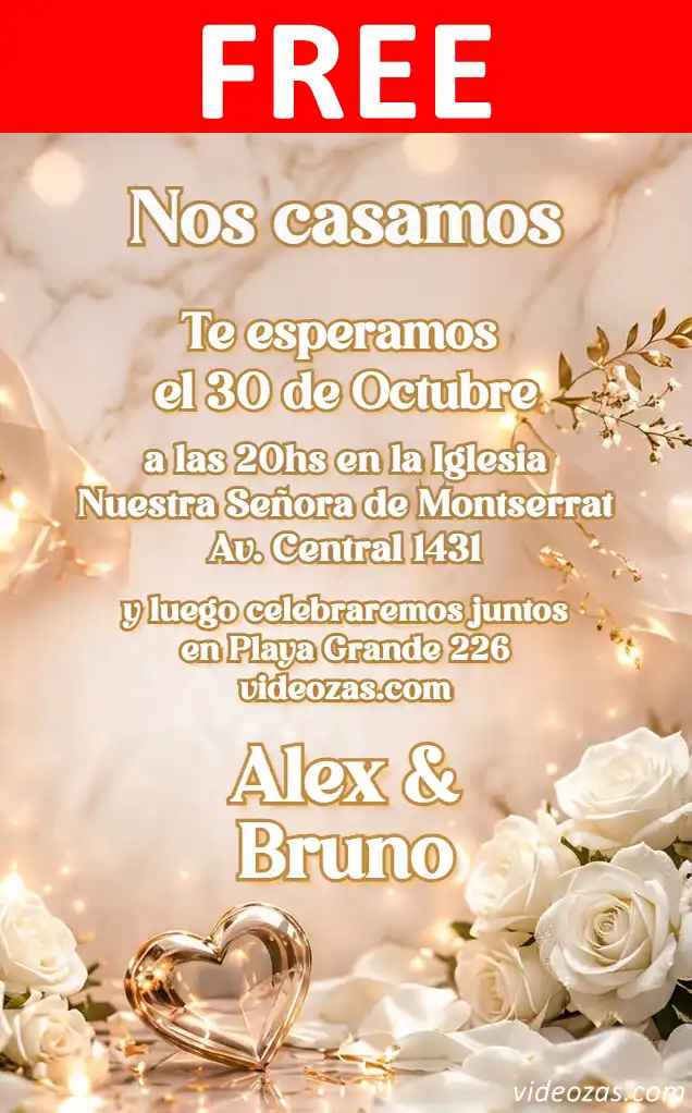 Free personalized birthday invitation boda 01