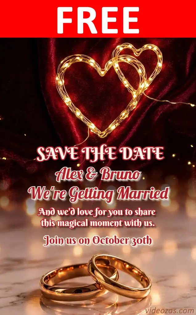 Free Wedding Invitation | Editable and Customizable | Easy and Fast | Make Online Now!
