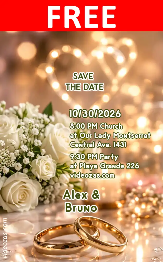 Free Wedding Invitation | Editable and Customizable | Easy and Fast | Make Online Now!