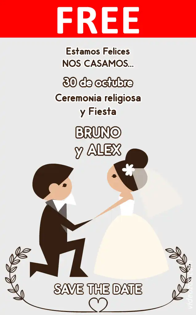 Free Wedding Invitation | Editable and Customizable | Easy and Fast | Make Online Now!